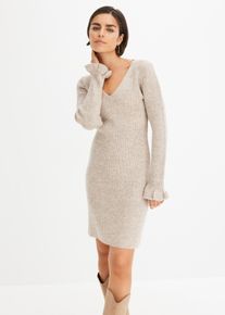 Strickkleid, beige, Größe 36/38 (S), bonprix