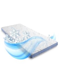 Наматрацник з холодної піни CloudComfort Cool 90 x 200 см H2/H3, висота 7 см, рівень жорсткості H2/H3, 7-зонний наматрацник з літньою та зимовою ст...