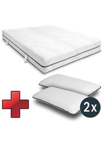 7 bölgeli viskoelastik yatak Sleezzz Smart 180 x 200 cm, yükseklik 18 cm, sertlik seviyesi H3, havalı hafızalı sünger + 2 x Sleezzz Smart yüksekliğ...