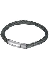 Firetti Armband Sieraad cadeau roestvrij staal jutevezel armbanden armbandketting unisex armbanden grijs