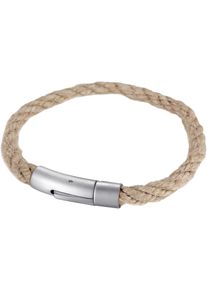 Firetti Armband Sieraad cadeau roestvrij staal jutevezel armbanden armbandketting unisex armbanden beige