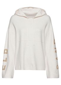 ELBSAND Dames Hoodie in wolwit ,maat 36/38, Witt, 50% Viscose, 28% Polyester, 22% Nylon