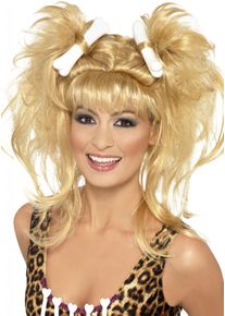Smiffys Perruque blonde de l'âge de pierre Keula avec os