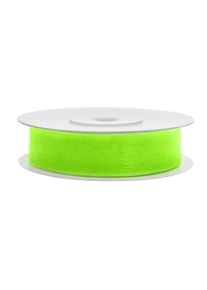 partydeco Ruban cadeau néon en mousseline de soie de 25 m vert clair