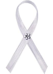 partydeco 25 lapel loops with silver flower application 6cm