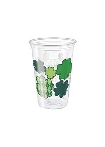 UNIQUE 8 gobelets en feuille de trèfle en plastique 455 ml