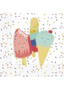 Procos 20 serviettes Happy Ice Cream 33cm