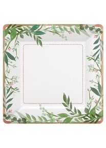 8 assiettes en papier Love Flower 18cm