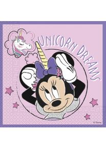 Procos 20 serviettes éco Minnie Mouse licorne 33cm