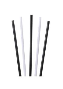 500 Pailles à Cocktail Noir & Blanc 25cm