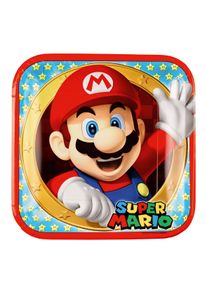 Amscan 8 assiettes en papier Super Mario 23cm