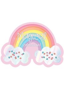 Amscan 8 cartes d'invitation Fairy Rainbow avec enveloppes