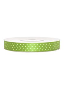 partydeco Cinta punteada de 25 m en verde manzana