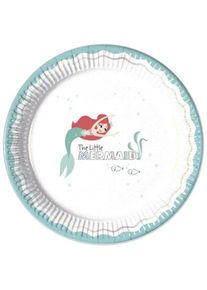 Procos 8 assiettes en carton la petite sirène Ariel 23cm