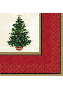 Amscan 16 serviettes sapin de Noël 33cm