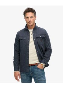 Superdry Herren Workwear Hemdjacke aus Bio-baumwollcanvas Marineblau - Größe: M