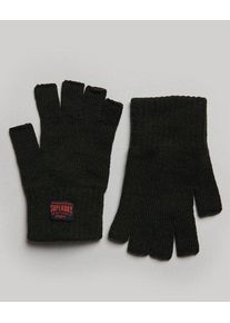Superdry Damen Workwear Strickhandschuhe Grün - Größe: S/M