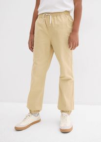bonprix Pantalón sin cierre, regular fit, de algodón puro (2 unidades), negro, 158