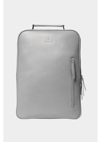 Minimalist Backpack - Jasnoszary - Kaktusleder wegański, wodoodporny, kieszeń na laptopa 13"-17, Multi-Pocket Business Rucksack - Lilienthal Berlin