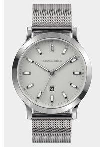 Men's Watch - Alabaster White - Surgical steel case, Sapphire-hardened mineral glass, Mesh Strap - 40mm , Quartz Movement - Lilienthal Berlin