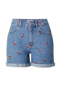 Only Dames Jeans 'ONLHUSH' blauw denim / donkergroen / rood 30-31