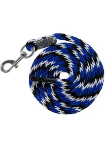 Covalliero Mustang Führstrick, Karabinerhaken, royalblau/schwarz/weiß