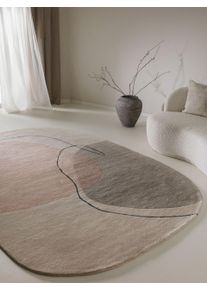 benuta Pure Dywan wełniany Shape wielobarwny 160x230 cm Wełna Abstrakcyjny