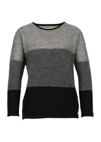 Albmerino Womens Oversize Pulli Espelta Wollen trui Dames (40/42 |grijs/zwart)