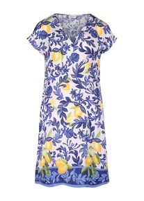Vera Mont Dames Zomerjurk crème / blauw / geel / groen 36