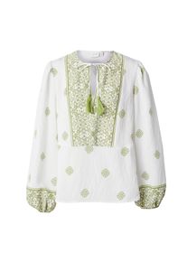 Vila Kvinnor Blus 'VISAHA' ljusgr&ouml;n / vit Storlek S