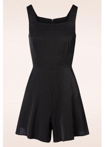 Banned Retro Spotty Playsuit in Schwarz und Weiß