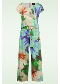 Jodie Blumen Jumpsuit in Grün und Multi.
