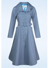 Miss Candyfloss Topvintage exclusive ~ Anais May wasserabweisender Mantel in Dusty Blau