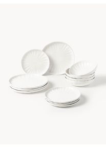 Westwing Collection Servisuppsättning Sali med Relief, 4 personer (12 delar)