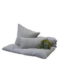 Fijnjersey bedlinnen "Melange" | 80x80 + 135x200 cm | beige | allnatura