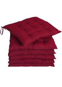 Detex Zitkussen Cozy Set van 6 Bordeaux Rood 43x39x5cm