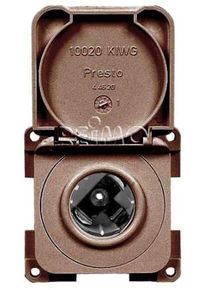 Inprojal System 10.000 KFZ Steckdose Zigarettenanz&uuml;nderdose mit Klappdeckel, 12V, braun