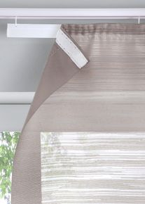 Panelgardin med tvärränder (1-pack) - grå - storlek 145x57 cm - bonprix