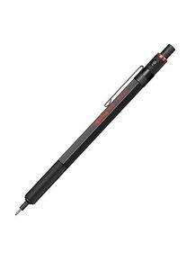 Rotring 500 Mechanical Pencil | 0.5 mm HB Lead | Black hexagonal plastic barrel and non-slip textured metal grip