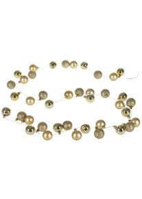 Casaria Kerstverlichting kerstballen LED Goud 2m Ballen