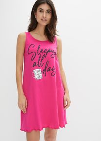 Chemise de nuit 100% coton - fuchsia - taille 58/60 (3XL) - 100% coton - bonprix