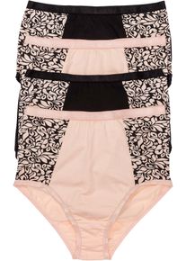 Lot de 4 slips taille haute coton - noir - taille 38/40 (S) avec coton - bonprix