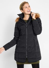 Veste matelassée à capuche doublée - noir - taille 36 - bonprix