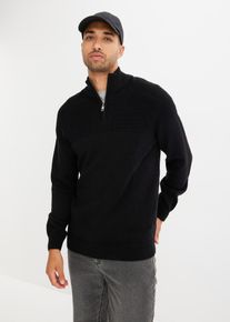 Pull camionneur contenant du coton - noir - taille 44/46 (S) avec coton - bonprix