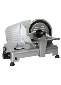 METRO Professional Affettatrice GFS2019, alluminio / acciaio inox, 43x30x29 cm, Ø lama: 19.5 cm, spessore taglio: 1-15mm, 140 W, argento