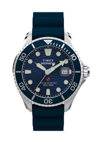 Timex Heren Analoog horloge 'Deep Water Meridian 200' blauw / zilver One Size