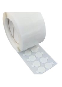 100 Pair - Hook and loop fasteners, coins, extra thin 20 mm, white|translucent