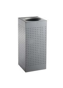 1 Waste bin, for outside, steel, grey 60 Liter, dark grey