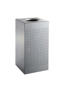 1 Waste bin, for outside, steel, grey 120 Liter, dark grey