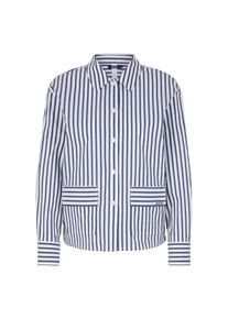JOOP! Bluse 'Baraa' Damen dunkelblau / weiß Größe S